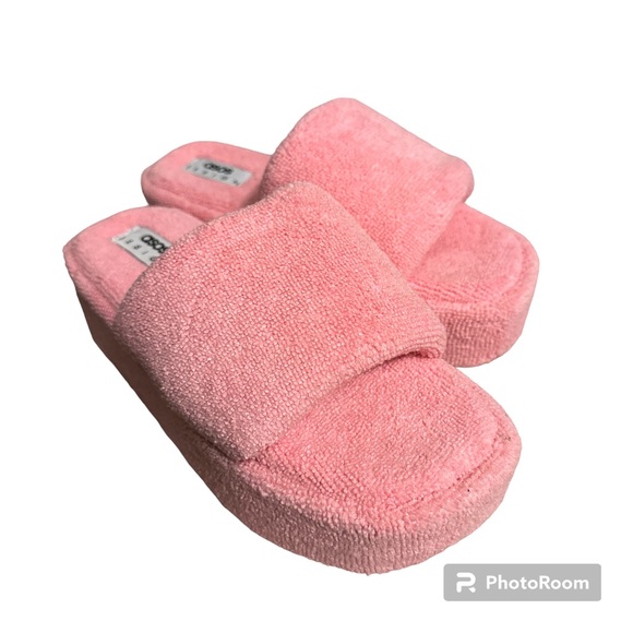 ASOS DESIGN Taya padded flatform sandals in pink - Picture 7 of 11